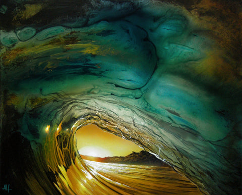 Gold Green Burst